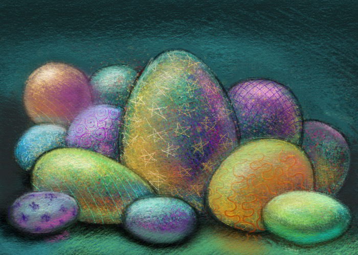 Foil-wrapped Eggs Eggs Illustration