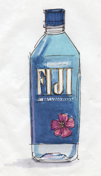 5-minute marker sketch of bottled water 5-minute marker sketch of bottled water